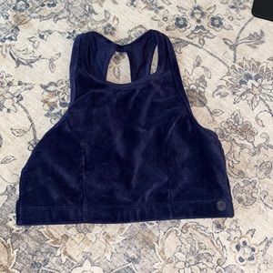 Navy Bra Top with Oval Back